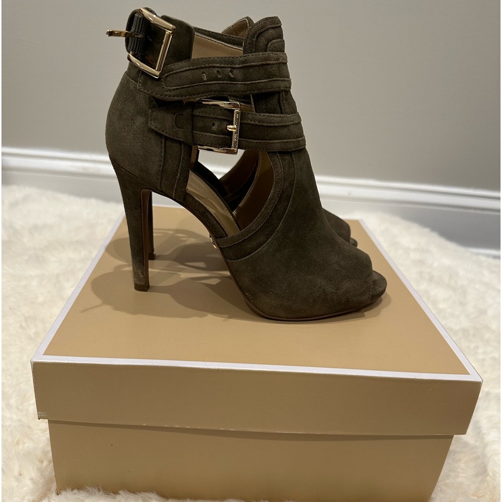 Olive Michael Kors Open Toe Bootie